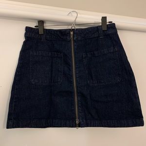 Madewell denim mini skirt